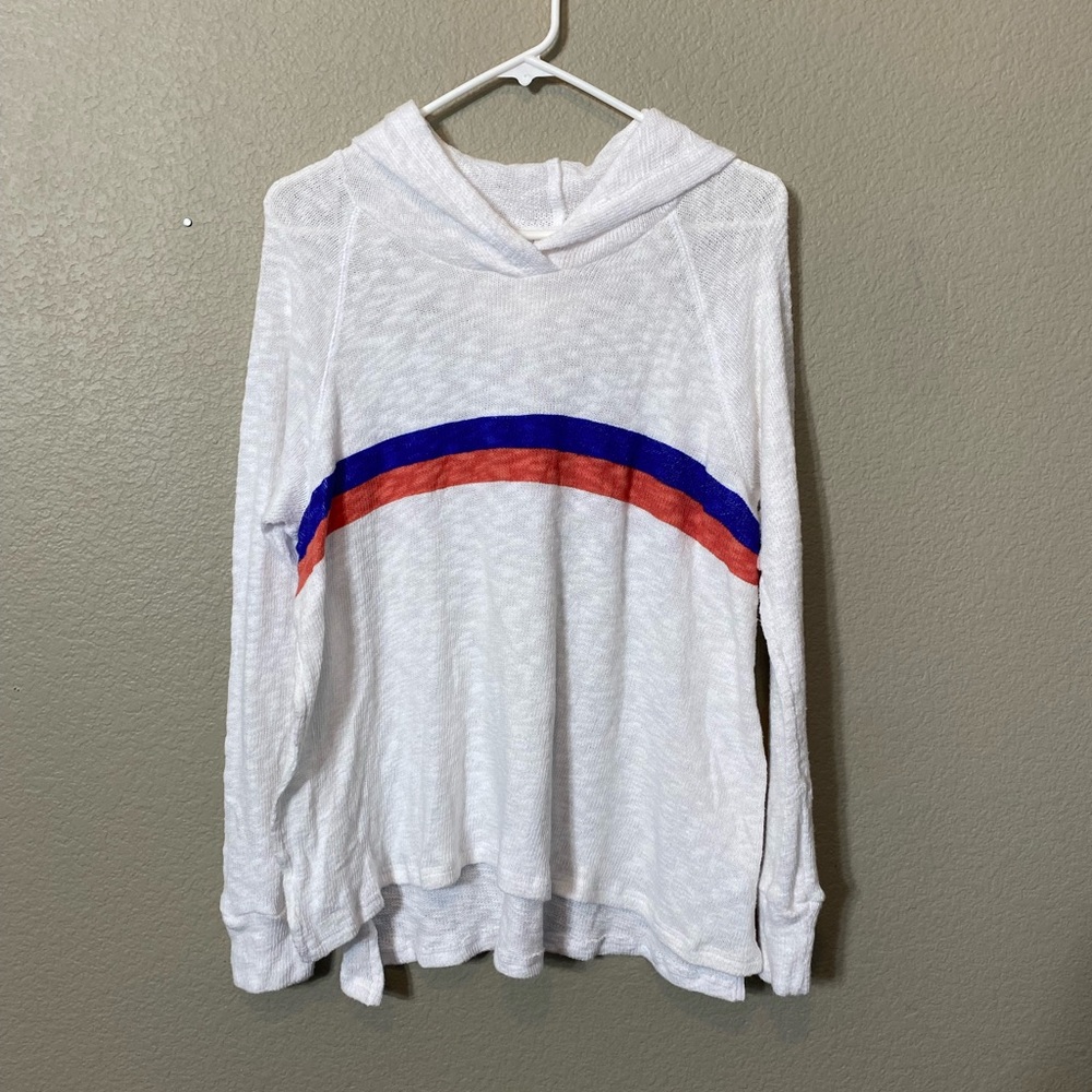 Sundry Slit Lightweight Knit Hoodie - Picture 3 of 12